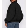imagePRETTYGARDEN Womens Quilted Bomber Jacket Fall Fashion 2025 Lightweight Cropped Zip up Outerwear Winter Puffer Coats PocketsBlack