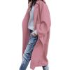 imagePRETTYGARDEN Womens Winter Coats 2025 Trendy Long Sleeve Notch Lapel Button Long Jackets Casual Oversized Vacation OutfitsPink