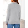 imagePRETTYGARDEN Womens Sweaters Quarter Zip Pullover Early Fall Fashion 2025 Long Sleeve V Neck Collared Knit Winter Jumper TopsGrey