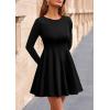 imagePRETTYGARDEN Fall Cocktail Dresses for Women Elegant Classy Wedding Guest 2025 Long Sleeve Homecoming Party A Line Mini DressBlack