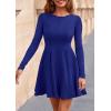 imagePRETTYGARDEN Fall Cocktail Dresses for Women Elegant Classy Wedding Guest 2025 Long Sleeve Homecoming Party A Line Mini DressRoyal Blue