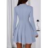 imagePRETTYGARDEN Fall Dresses for Women Elegant Classy 2025 Casual Long Sleeve Swing A Line Ruffle Short Homecoming Party DressLight Blue