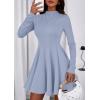 imagePRETTYGARDEN Fall Dresses for Women Elegant Classy 2025 Casual Long Sleeve Swing A Line Ruffle Short Homecoming Party DressLight Blue