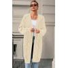 imagePRETTYGARDEN Long Sleeve Open Front Chunky Cardigan Sweaters for Women Cable Knit Long Cardigans Fall Outfits with PocketsApricot