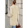imagePRETTYGARDEN Long Sleeve Open Front Chunky Cardigan Sweaters for Women Cable Knit Long Cardigans Fall Outfits with PocketsApricot