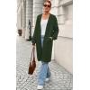 imagePRETTYGARDEN Long Sleeve Open Front Chunky Cardigan Sweaters for Women Cable Knit Long Cardigans Fall Outfits with PocketsArmy Green