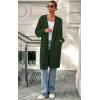 imagePRETTYGARDEN Long Sleeve Open Front Chunky Cardigan Sweaters for Women Cable Knit Long Cardigans Fall Outfits with PocketsArmy Green