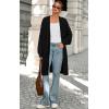 imagePRETTYGARDEN Long Sleeve Open Front Chunky Cardigan Sweaters for Women Cable Knit Long Cardigans Fall Outfits with PocketsBlack