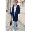 imagePRETTYGARDEN Long Sleeve Open Front Chunky Cardigan Sweaters for Women Cable Knit Long Cardigans Fall Outfits with PocketsBlue