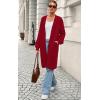 imagePRETTYGARDEN Long Sleeve Open Front Chunky Cardigan Sweaters for Women Cable Knit Long Cardigans Fall Outfits with PocketsRed