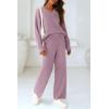 imagePRETTYGARDEN Lounge Sets for Women Two Piece Sweaters Pajama Set Fall Fashion 2025 Loungewear Outfits Matching Winter ClothesBean Paste Purple