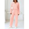 imagePRETTYGARDEN Lounge Sets for Women Two Piece Sweaters Pajama Set Fall Fashion 2025 Loungewear Outfits Matching Winter ClothesLight Pink