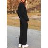 imagePRETTYGARDEN Womens 2025 Fall 2 Piece Outfits Long Sleeve Pullover Tops Wide Leg Pants Matching Lounge Sets Fashion ClothingBlack