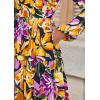 imagePRETTYGARDEN Womens 2025 Fall Boho Maxi Dresses Floral Long Sleeve V Neck Flowy Elegant Wedding Guest Dress Vacation OutfitsFloral Navy Yellow