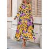 imagePRETTYGARDEN Womens 2025 Fall Boho Maxi Dresses Floral Long Sleeve V Neck Flowy Elegant Wedding Guest Dress Vacation OutfitsFloral Navy Yellow