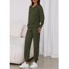 imagePRETTYGARDEN Womens Fall 2 Piece Lounge Sets Zip Up Sweatshirt Jogger Pants Sweat Track Suits Travel Outfit Winter ClothingArmy Green