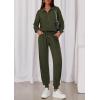 imagePRETTYGARDEN Womens Fall 2 Piece Lounge Sets Zip Up Sweatshirt Jogger Pants Sweat Track Suits Travel Outfit Winter ClothingArmy Green