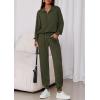 imagePRETTYGARDEN Womens Fall 2 Piece Lounge Sets Zip Up Sweatshirt Jogger Pants Sweat Track Suits Travel Outfit Winter ClothingArmy Green