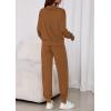 imagePRETTYGARDEN Womens Fall 2 Piece Lounge Sets Zip Up Sweatshirt Jogger Pants Sweat Track Suits Travel Outfit Winter ClothingBrown