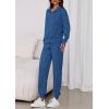 imagePRETTYGARDEN Womens Fall 2 Piece Lounge Sets Zip Up Sweatshirt Jogger Pants Sweat Track Suits Travel Outfit Winter ClothingDark Blue