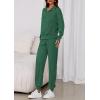 imagePRETTYGARDEN Womens Fall 2 Piece Lounge Sets Zip Up Sweatshirt Jogger Pants Sweat Track Suits Travel Outfit Winter ClothingDark Green