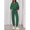 imagePRETTYGARDEN Womens Fall 2 Piece Lounge Sets Zip Up Sweatshirt Jogger Pants Sweat Track Suits Travel Outfit Winter ClothingDark Green