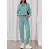 imagePRETTYGARDEN Womens Fall 2 Piece Lounge Sets Zip Up Sweatshirt Jogger Pants Sweat Track Suits Travel Outfit Winter ClothingFruit Green