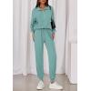 imagePRETTYGARDEN Womens Fall 2 Piece Lounge Sets Zip Up Sweatshirt Jogger Pants Sweat Track Suits Travel Outfit Winter ClothingFruit Green