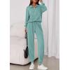 imagePRETTYGARDEN Womens Fall 2 Piece Lounge Sets Zip Up Sweatshirt Jogger Pants Sweat Track Suits Travel Outfit Winter ClothingFruit Green