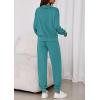 imagePRETTYGARDEN Womens Fall 2 Piece Lounge Sets Zip Up Sweatshirt Jogger Pants Sweat Track Suits Travel Outfit Winter ClothingLake Blue