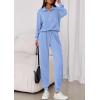 imagePRETTYGARDEN Womens Fall 2 Piece Lounge Sets Zip Up Sweatshirt Jogger Pants Sweat Track Suits Travel Outfit Winter ClothingLight Blue