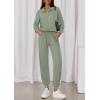 imagePRETTYGARDEN Womens Fall 2 Piece Lounge Sets Zip Up Sweatshirt Jogger Pants Sweat Track Suits Travel Outfit Winter ClothingLight Green