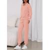 imagePRETTYGARDEN Womens Fall 2 Piece Lounge Sets Zip Up Sweatshirt Jogger Pants Sweat Track Suits Travel Outfit Winter ClothingPink