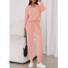 imagePRETTYGARDEN Womens Fall 2 Piece Lounge Sets Zip Up Sweatshirt Jogger Pants Sweat Track Suits Travel Outfit Winter ClothingPink