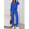 imagePRETTYGARDEN Womens Fall 2 Piece Lounge Sets Zip Up Sweatshirt Jogger Pants Sweat Track Suits Travel Outfit Winter ClothingRoyal Blue