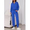 imagePRETTYGARDEN Womens Fall 2 Piece Lounge Sets Zip Up Sweatshirt Jogger Pants Sweat Track Suits Travel Outfit Winter ClothingRoyal Blue