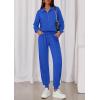 imagePRETTYGARDEN Womens Fall 2 Piece Lounge Sets Zip Up Sweatshirt Jogger Pants Sweat Track Suits Travel Outfit Winter ClothingRoyal Blue