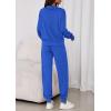 imagePRETTYGARDEN Womens Fall 2 Piece Lounge Sets Zip Up Sweatshirt Jogger Pants Sweat Track Suits Travel Outfit Winter ClothingRoyal Blue