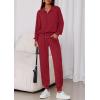 imagePRETTYGARDEN Womens Fall 2 Piece Lounge Sets Zip Up Sweatshirt Jogger Pants Sweat Track Suits Travel Outfit Winter ClothingWine Red