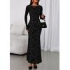 imagePRETTYGARDEN Womens Floral Bodycon Maxi Dress 2025 Fall Elegant Mesh Long Sleeve Formal Wedding Guest Cocktail DressesBlack