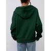 imagePRETTYGARDEN Womens Half Zip Up Hoodies 2025 Fall Long Sleeve Cropped Pullover Oversized Sweatshirt Fashion Y2K ClothesDark Green