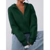 imagePRETTYGARDEN Womens Half Zip Up Hoodies 2025 Fall Long Sleeve Cropped Pullover Oversized Sweatshirt Fashion Y2K ClothesDark Green