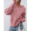 imagePRETTYGARDEN Womens Half Zip Up Hoodies 2025 Fall Long Sleeve Cropped Pullover Oversized Sweatshirt Fashion Y2K ClothesPink