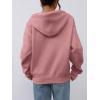 imagePRETTYGARDEN Womens Half Zip Up Hoodies 2025 Fall Long Sleeve Cropped Pullover Oversized Sweatshirt Fashion Y2K ClothesPink