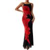 Black and Red Floral