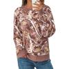 imagePRETTYGARDEN Graphic Sweatshirts for Women Crewneck Floral Print Long Sleeve Pullover Y2K Tops 2025 Fall Casual Cute ClothesBrown Floral