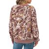 imagePRETTYGARDEN Graphic Sweatshirts for Women Crewneck Floral Print Long Sleeve Pullover Y2K Tops 2025 Fall Casual Cute ClothesBrown Floral