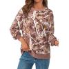 imagePRETTYGARDEN Graphic Sweatshirts for Women Crewneck Floral Print Long Sleeve Pullover Y2K Tops 2025 Fall Casual Cute ClothesBrown Floral