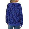 imagePRETTYGARDEN Graphic Sweatshirts for Women Crewneck Floral Print Long Sleeve Pullover Y2K Tops 2025 Fall Casual Cute ClothesFloral Blue