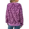 imagePRETTYGARDEN Graphic Sweatshirts for Women Crewneck Floral Print Long Sleeve Pullover Y2K Tops 2025 Fall Casual Cute ClothesFloral Purple
